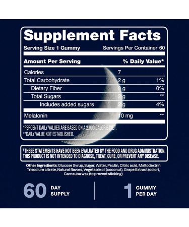Cliganic Melatonin Gummies (10 mg 60-Day Supply) - Adult Sleep Aid Berry Flavor Vegan Non-GMO Kosher Gluten-Free Supplement Helps Regulate Circadian Rhythm & Promotes Peaceful Nights 60 Count (Pack of 1) - Buy Online on GoSupps.com