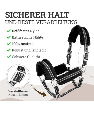 Esposita Halft CHAMPION EDITION Stallhilfe Fluchhelfer - Soft Underlay with Fluffy Synthetic Fur (Full/WB Black/Silver) - Best Quality International Shipping - Buy Online on GoSupps.com