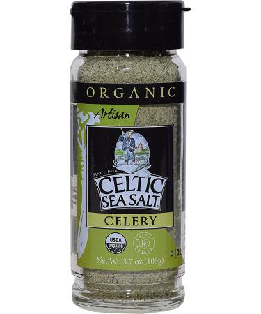 Gourmet Celtic Sea Salt Organic Celery Seasoned Salt Blend – Classic Celery Salt Adds Bold Herb Flavor to a Variety of Dishes, Hand Crafted and Organic, 3.7 Ounces Celery Salt Blend