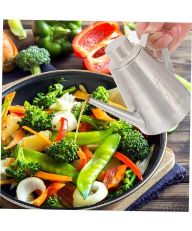 Zerodeko 4pcs Stainless Steel Oil Pot Olive Oil Cooking Oil Container Portable Tea Kettle Vinegar Pourer Pot Practical Oil Dispenser Stainless Steel Oil Bottle Vinegar Bottle Anti-spill 16x14cmx4pcs Silverx4pcs - Buy Online on GoSupps.com