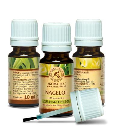 Nail Oil 10ml - 100% Natural Lemon Ylang-Ylang Jojoba & Grape Seed Oil for Strengthening & Growth - Cuticle Care for Dry & Fragile Nails - Buy Online on GoSupps.com