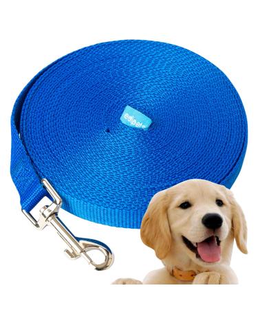 Edipets tow lines for dogs 1.5m / 3m / 5m / 10m / 15m waterproof training line for large to small dogs robust dog leash (15 m dark blue) 15 meters dark blue