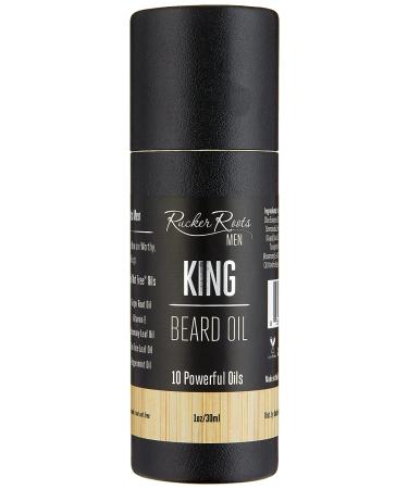 Rucker Roots x King Beard Oil - Nut-Free Blend with 10 Powerful Oils for Healthy Hair Growth, Moisture Lock, and Smooth & Shiny Results - Buy Online on GoSupps.com