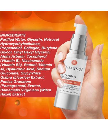 Ayurvedic Vitamin A Serum | Natural Retinol for Firm Bright Skin | Reduces Under Eye Bags & Hydrates with Hyaluronic Acid - Buy Online on GoSupps.com