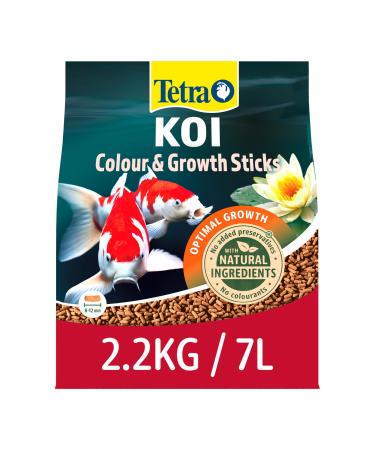 Tetra Koi Pond Fish Food Colour & Growth Sticks 2.2kg - biologically balanced for larger koi fish Fish 2.3 kg (Pack of 1)