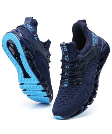 Ezkrwxn Mens Running Shoes Non Slip Athletic Tennis Walking Fashion Sneakers 10 Blue