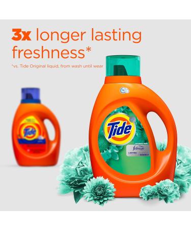 Tide Plus Febreze Freshness HE Turbo Clean Laundry Detergent - Botanical Rain Scent 132 fl oz 94 Loads | Shop Internationally - Buy Online on GoSupps.com