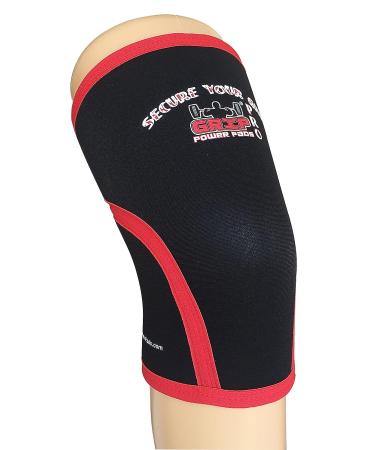 Grip Power Pads 7mm Neoprene Knee Sleeves for Cross Training, Squats, Weightlifting - Size L, Red (Pair) - Buy Online on GoSupps.com