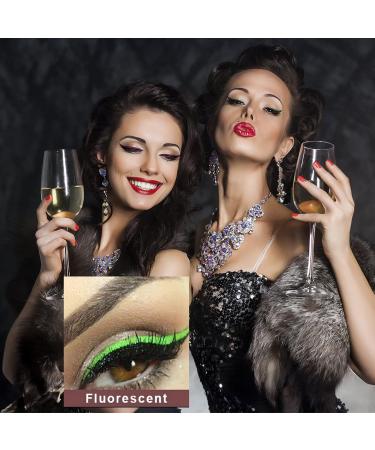 False Eyelashes Eyeliner 4 Pairs Reusable Eyeliner and Eyelash Stickers 2 in 1 Eye Glitter Shiny Makeup Eyeliner Sticker Self-Adhesive Eyelashes Waterproof Instant Eyeshadow Tape Stickers-Green - Buy Online on GoSupps.com