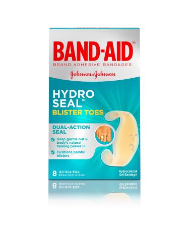 Band-Aid Brand Hydro Seal Adhesive Bandages for Toe Blisters  Waterproof Blister Pad  8 Count 8 Count (Pack of 1) - Buy Online on GoSupps.com