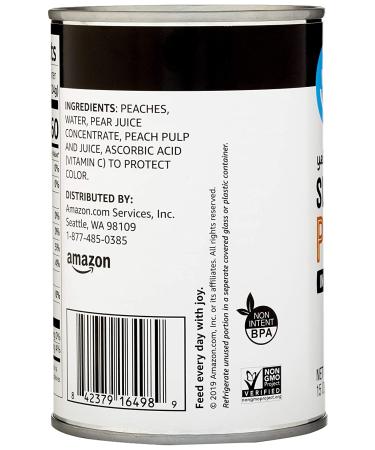 Happy Belly Yellow Cling Sliced Peach in Fruit Juice 15oz - Amazon Brand - Buy Online on GoSupps.com