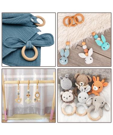Ruby 8-Piece Natural Wooden Bite Rings | Eco-Friendly Baby Teething Toys & Handicraft Tools ( 70mm) - Buy Online on GoSupps.com