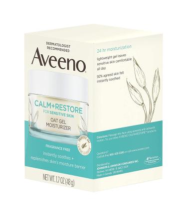 Buy Aveeno Calm + Restore Oat Gel Moisturizer 1.7 oz - Fragrance Free Hydration - Buy Online on GoSupps.com