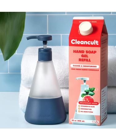 Cleancult Grapefruit Basil Liquid Hand Soap Refill 32oz - Nourishing, Moisturizing & Eco-Friendly Formula - Buy Online on GoSupps.com