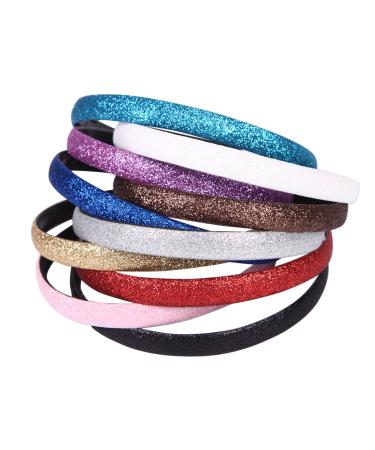 Shop West See Set of 10 Glitter Plastic Hairbands - Stylish Hair Accessories for Girls | International Shipping Available - Buy Online on GoSupps.com