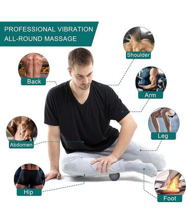 Maxgia 5 Speed Vibrating Massage Ball | Lacrosse Ball Roller for Trigger Point Therapy | Deep Tissue Massager for Pain Relief & Muscle Recovery | Gray - Buy Online on GoSupps.com