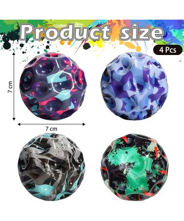 Lynbly Astro Jump Ball - 4 Pack Space Bounce Balls for Kids | High Jump Rubber Balls | Perfect Mini Bouncing Toys for Parties & Outdoor Sports - Buy Online on GoSupps.com