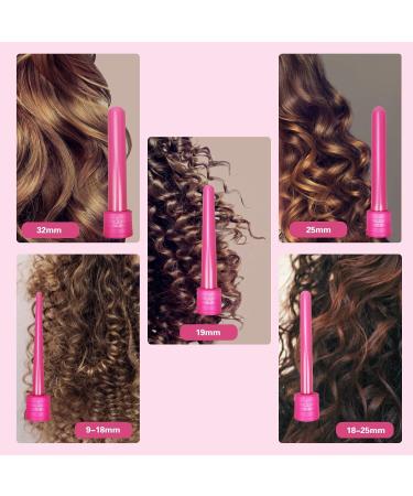 janelove Curling Iron Curling Wand Set Hair Curler 5 in 1 Set (0.25" to 1.25" Inch") Fast Heating Up Interchangeable Ceramic Tourmaline Barrels with Heat Resistant Glove(Pink) 1 1/4 inch 1 inch - Buy Online on GoSupps.com
