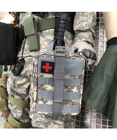 Waterproof Tactical First Aid Pocket Kit - Molle EMT Pouch for Outdoor Camping Travel & Adventure (Camo Gray) - Buy Online on GoSupps.com
