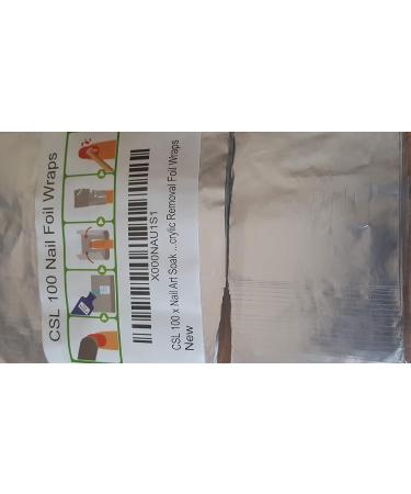 CSL Nail Art Soak Off Remover Foil Wraps - 100 x Gel Polish & Acrylic Removal - Buy Online on GoSupps.com