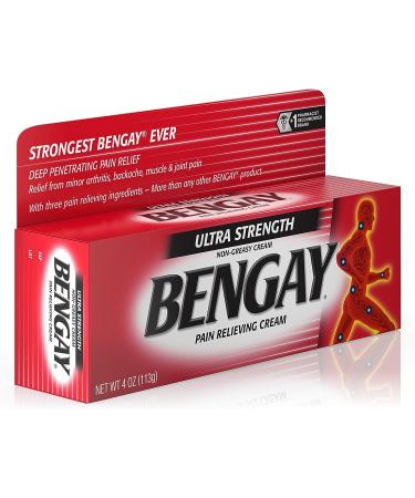 Bengay Ultra Strength Pain Relief Cream - 4 oz | Topical Analgesic for Arthritis, Muscle, Joint & Back Pain - Buy Online on GoSupps.com