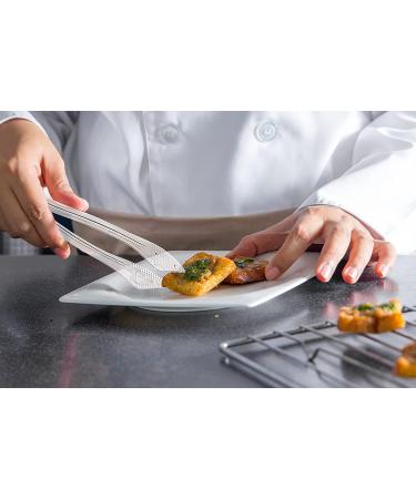 Party Bargains 8.5 Plastic Serving Tongs - 12 Pack, Heavy-Duty Clear Tongs for BBQ, Salads, Grilling, Buffets, Kitchen - Premium Quality - Buy Online on GoSupps.com