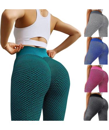 Famous TikTok High Waist Tummy Control Yoga Pants for Women - Booty Lifting Workout Tights in Large (D-black) - Buy Online on GoSupps.com