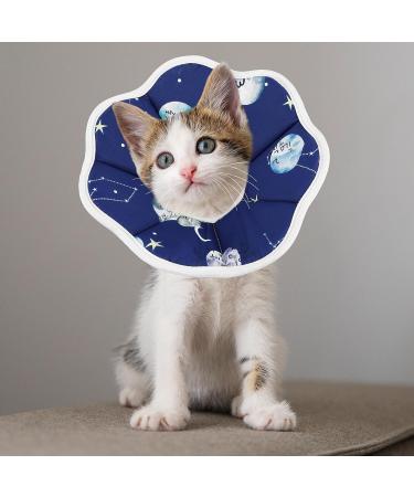 TIESOME Small Cat Cone Collars Adjustable Kitten Recovery Cone Collar After Surgery Fasteners Collars for Small Cats Protective Cat Recovery E-Collar 6.3-9inch Neck Diameter(S Size Constellation) - Buy Online on GoSupps.com