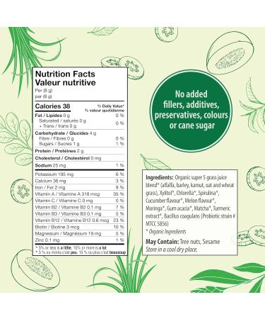 Organic Traditions Super Greens Superfood Powder with Turmeric Cucumber Melon Flavoured Organic Greens Powder 200g / 7oz Bag Cucumber Melon 200 g (Pack of 1) - Buy Online on GoSupps.com