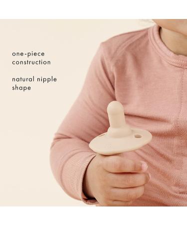 Doddle & Co. Natural Shape Silicone Pacifier 0-3 Months 2 Count, Blush/Shore - Buy Online on GoSupps.com