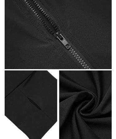 IN'VOLAND Women's Plus Size Running Jacket - Lightweight Full Zip Hoodie with Pockets in Black - Size 22 - Buy Online on GoSupps.com