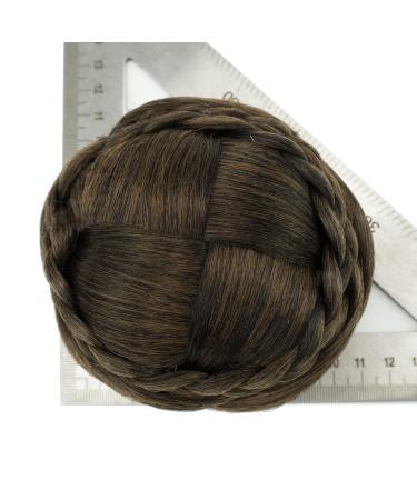 Imissu Braided Chignon Hair Cover | Donut Hair Parts Scrunchy Knot Wig Updo for Weddings | Mix Brown - Buy Online on GoSupps.com