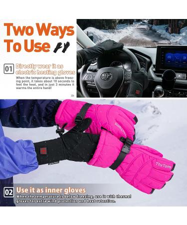 ThxToms Heated Gloves Liners - Ultra-Thin Hand Warmers for Men and Women - Touchscreen Winter Gloves for Hiking, Skiing, Riding, and Cycling - Medium Black - Buy Online on GoSupps.com