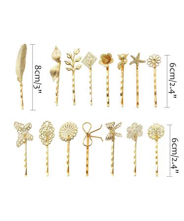 InSowni 30-Pack Retro Vintage Metal Bobby Pins Hair Clips - Light Gold Barrettes for Women & Girls - Buy Online on GoSupps.com
