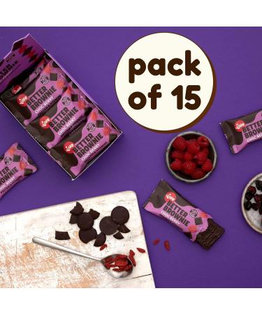 Vive Better Immunity Vitamins Low Calorie Brownie - Healthy Vegan Snack with Protein Chocolate Berry Flavour 15 x 35g - 15 Count Pack - Buy Online on GoSupps.com