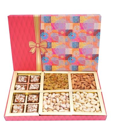 Ghasitaram Gifts Diwali Gifts Fruit n Nut Box of 4 Dryfruits and Sugarfree Bites