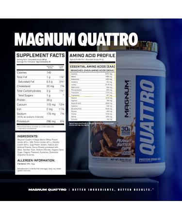 Buy Magnum Nutraceuticals Quattro Peanut Butter Cups 2LB - Enhance Muscle Growth & Recovery - International Shipping Available - Buy Online on GoSupps.com