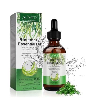 Essential rosemary oil for hair Rosemary Essential Oil for Hair 60ml rosemary massage oil for the scalp body aromatherapy natural vegan oil for skin care aromadiffus gate - 2.02oz