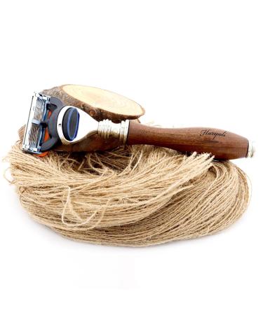 Shop Premium Safety Razor with Wooden Handle - Perfectly Designed for Men | International Shipping Available - Buy Online on GoSupps.com