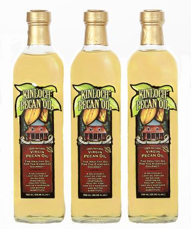 Kinloch Plantation Products Pecan Oil, Three (3) 750 ML Bottles