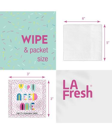 La Fresh Feminine Wipes - Flushable Feminine Care Wet Wipes with Aloe Vera, Chamomile, Cucumber, and Vitamin E - 200ct Pack - Buy Online on GoSupps.com