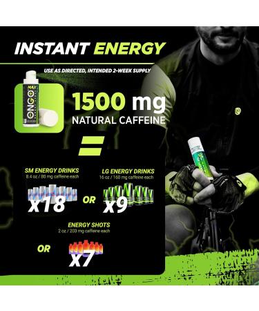 OnGo Energy - Natural caffeine (1500mg) Instant Energy Oral Spray | Vegan Sugar and Gluten free | B3 B6 B12 vitamin spray | Focus and Memory | Study Work and much more | Mint flavor | 15 servings - Buy Online on GoSupps.com