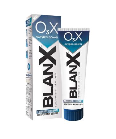BLANX O3x Whitening Toothpaste - Natural Polishing Formula with Active Oxygen & Lichen | 75ml - International Shipping Available - Buy Online on GoSupps.com