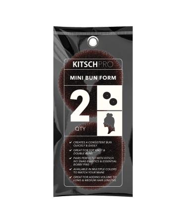 Kitsch Mini Bun Form, Hair Bun Maker, Hair Donut for the Perfect Bun, Bun Hair Maker, Back to School, Magic Ballet Bun Maker for Girls, Donut Bun Maker for Hair, Sock Bun for Hair, Bun Donut (Brown) Mini Brown