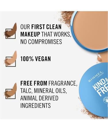 Rimmel Kind + Free Natural Finish Pressed Powder Light 020 | Vegan Formula | Oil-Free Formula - Buy Online on GoSupps.com