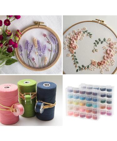 Ilauke 50Pcs Bobbins Sewing Thread with Case - 50 Colors Polyester Thread for Brother/Singer/Babylock/Janome/Elna Machines - Buy Online on GoSupps.com