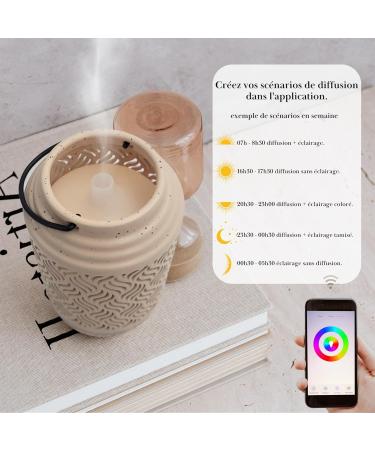 Zenar me WLAN Venice Essential Oil Diffuser - Smart Diffuser Compatible with Alexa & Google Home - Natural Ceramic Design - Buy Online on GoSupps.com