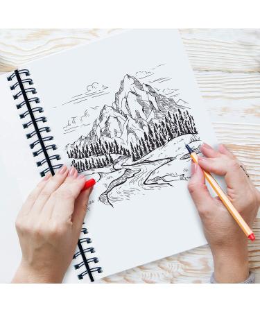 Artist Sketchbook Hardcover | 200GSM Thick Paper | Large Spiral Sketch Book for Drawing and Mixed Media | 8.25x11.4 Inches | 80 Pages - Buy Online on GoSupps.com