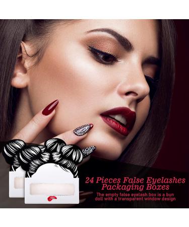 Buy Maitys 24 Pieces Eyelash Boxes | Empty Lash Packaging & Storage for 25mm False Eyelashes | Bulk Eyelash Cases for Women - Buy Online on GoSupps.com