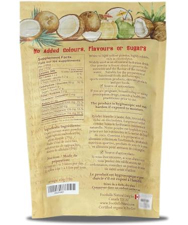 Foothills Naturals Coconut Water Powder Organic - 1 lb (454g) No Added Sugars - Buy Online on GoSupps.com